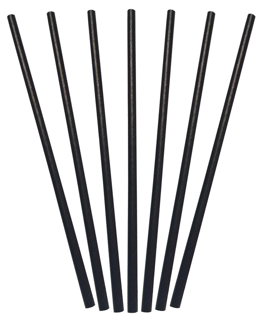 Black Cocktail Straw 120mm