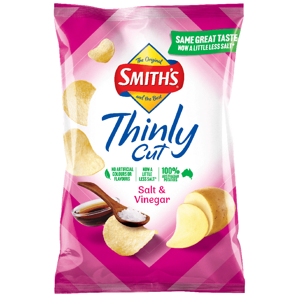 Smith's Thinly Salt & Vinegar 175g