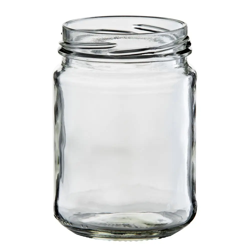 Clear Glass Round Food Jar 250ml with 63mm Twist Neck