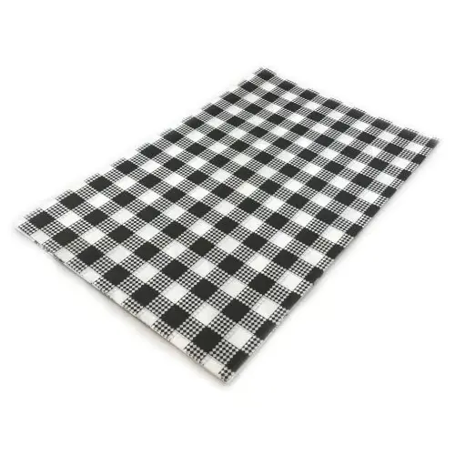Greaseproof Black Check Small 1/4 