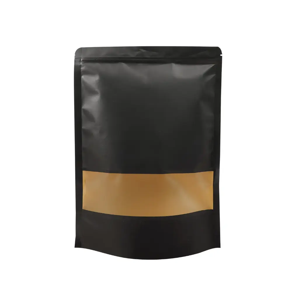 Stand Up Pouch Black with Window 18cm x 26cm 