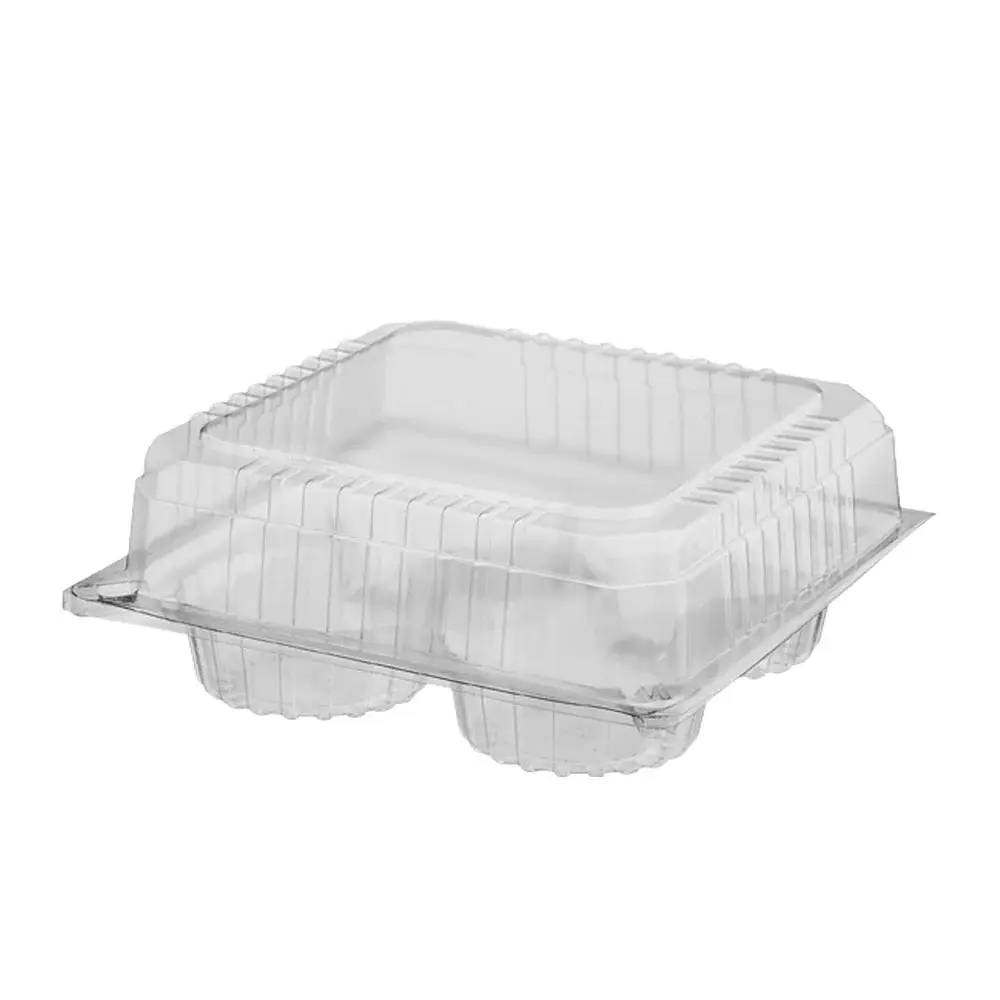 4 Muffin Pack Hinged Container 