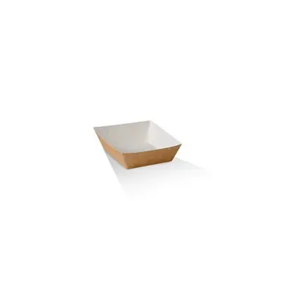 Mini Tray Brown Cardboard White Inside