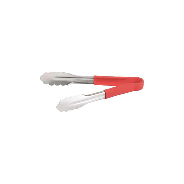 Kitchen Tongs with Red PVC Handle 300mm