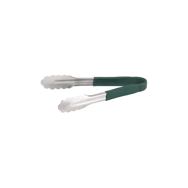 Kitchen Tongs with Green PVC Handle 300mm