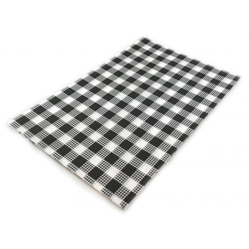[B-GPBLACKL] Greaseproof Black Check Large