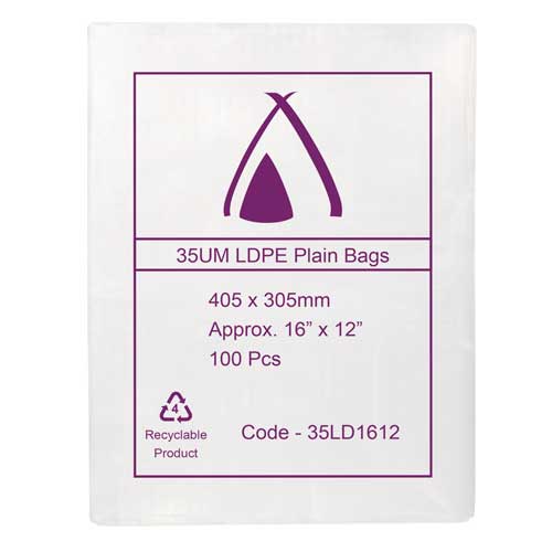 [C-LD121640] LDPE 40μm Bag 12" x 16"