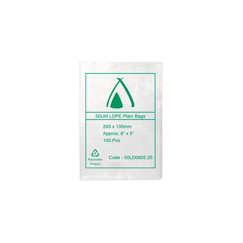 [C-LD852550UM] LDPE 50μm Bag 8" x 5.25"