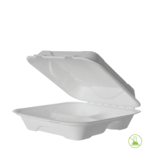 [I-ECOLBOX3COMPLGE] Sugarcane Eco 3 Compartment Dinner Clamshell