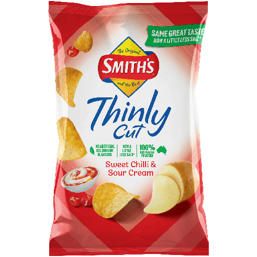 [K-CCACRSWCSC175G] Smith's Thinly Sweet Chilli + Sour Cream 175g