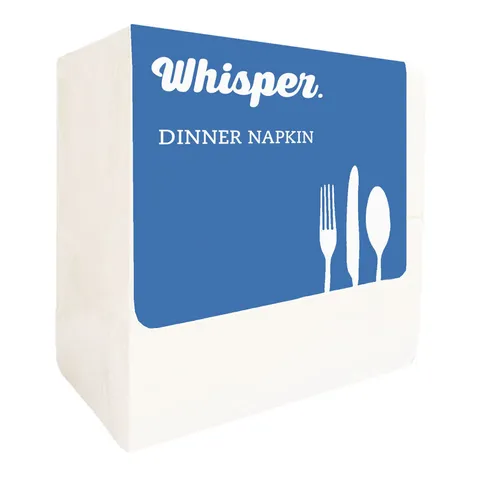 [E-NAPRFWHISP] Napkin Dinner 2 Ply GT/RF Whisper - White 