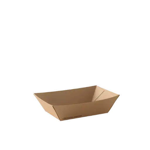 [I-TRAYBR#2] Kraft Brown Food Tray #2 Small 