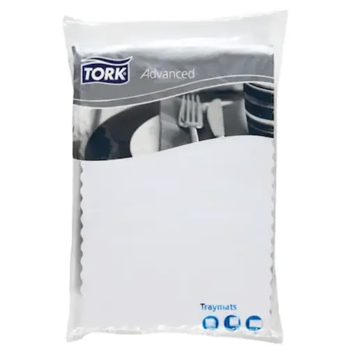 [C-TRAYMAT] Tray Mat Embossed White 430 x 300mm