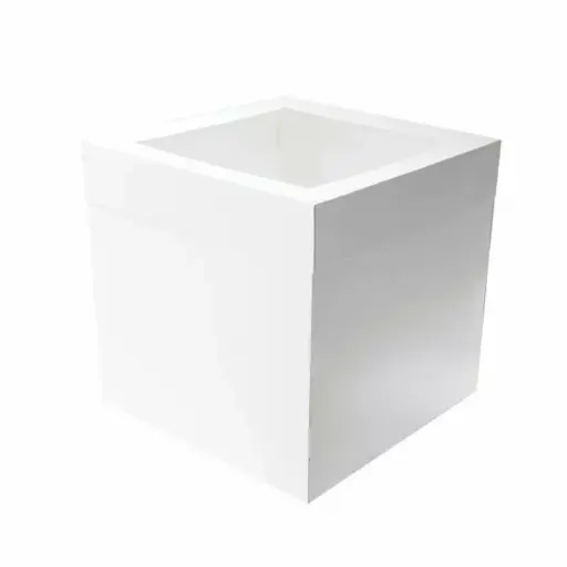 [E-CBW8] Cake Box White Top Window 8" x 8" x 12" 