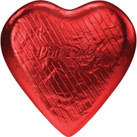 Chocolate Heart Foil-Wrapped Red/Pink