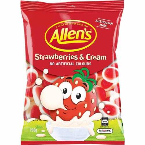 Allens Strawberry & Cream 190gm