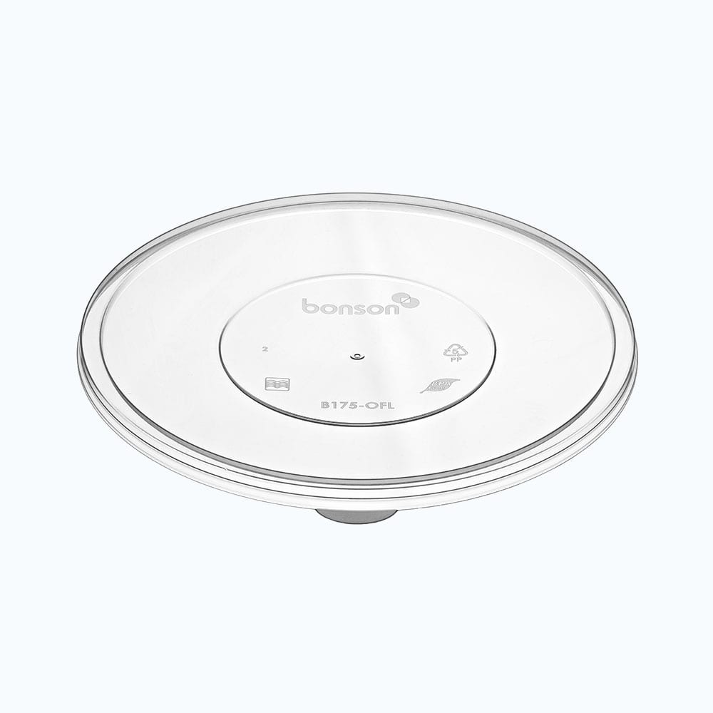 Bonson Container Round Lid Clear for Black Bowl 870mL