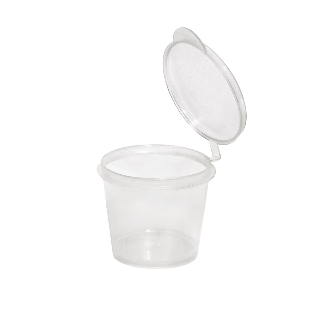 Takeaway Sauce Cup With Hinged Lid 70mL