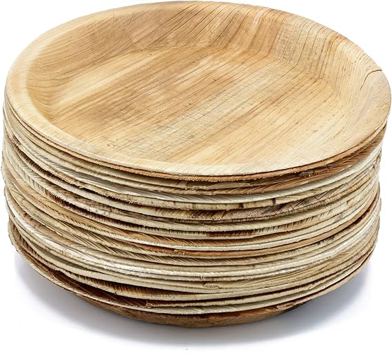 Palm Leaf Round Plate - 15cm