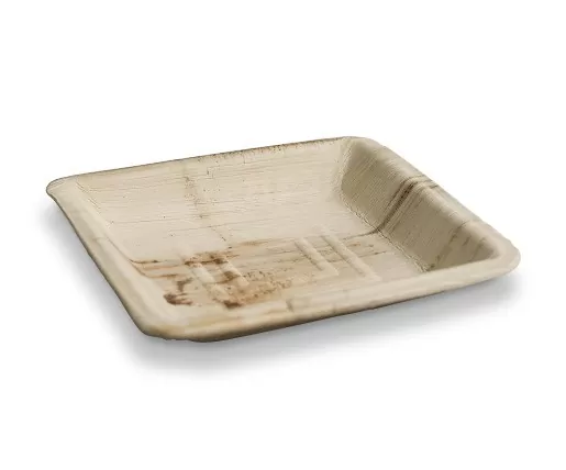 Palm Leaf Square Plate - 16cm