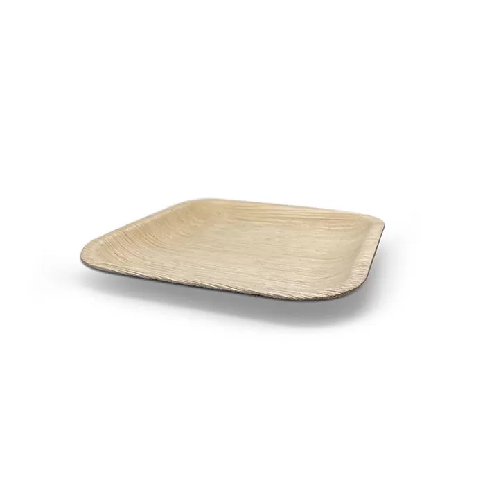 Palm Leaf Square Plate - 18cm