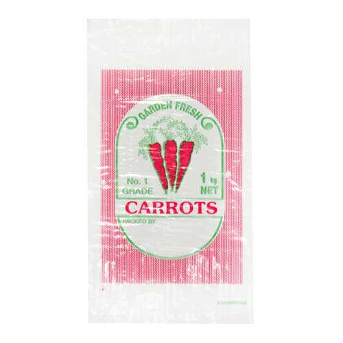 1KG Vented Printed Carrot Bags