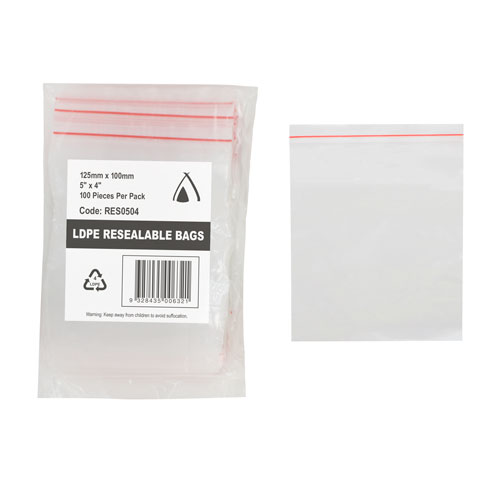 Resealable Bag 4" x 5" 