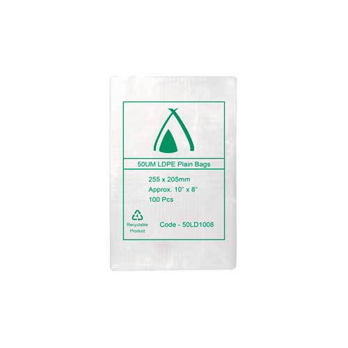 LDPE 50μm Bag 10" x 8"