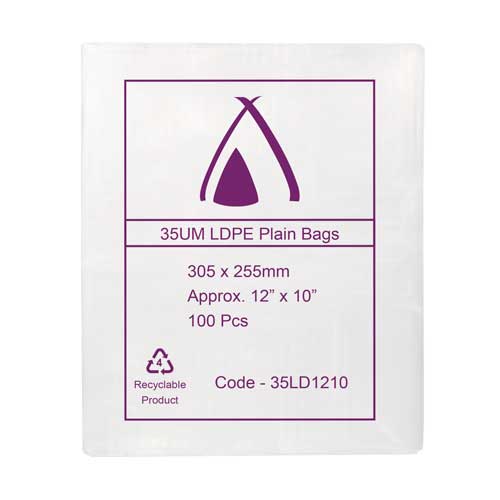 LDPE 35μm Bag 10" x 12"