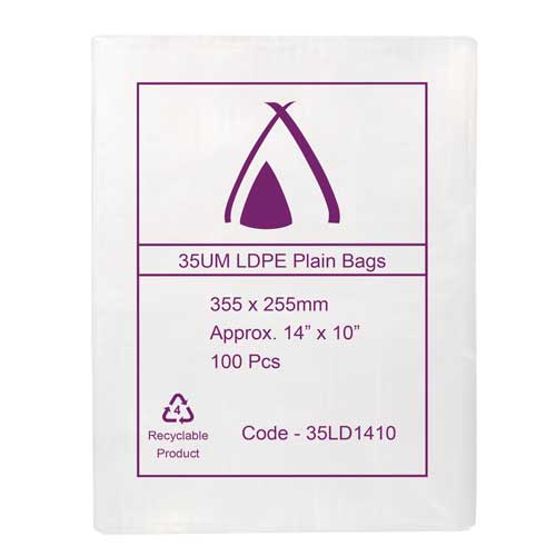 LDPE 35μm Bag 10" x 14"