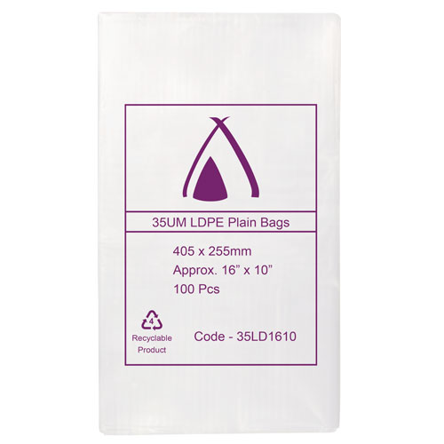 LDPE 35μm Bag 10" x 16"