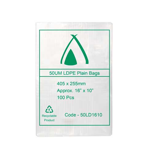 LDPE 50μm Bag 10" x 16"