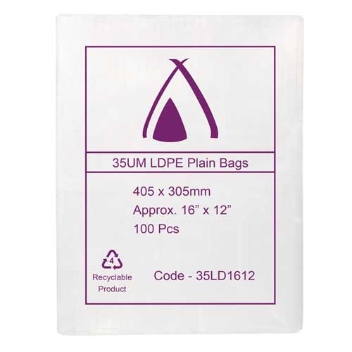 LDPE 35μm Bag 12" x 16"