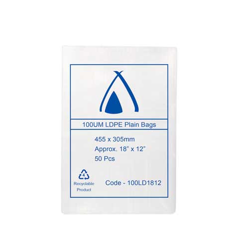 LDPE 100μm Bag 12" x 18"