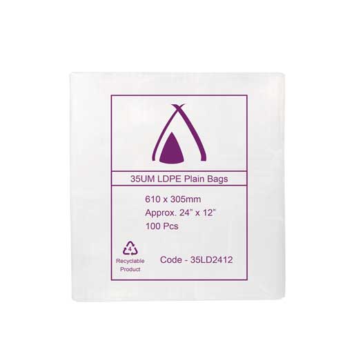 LDPE 35μm Bag 12" x 24"