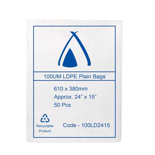 LDPE 100μm Bag 15" x 24"