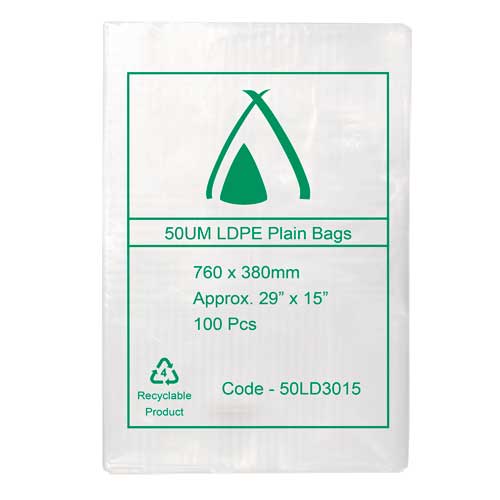 LDPE 50μm Bag 15" x 30"