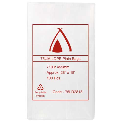 LDPE 75μm Bag 34" x 17"