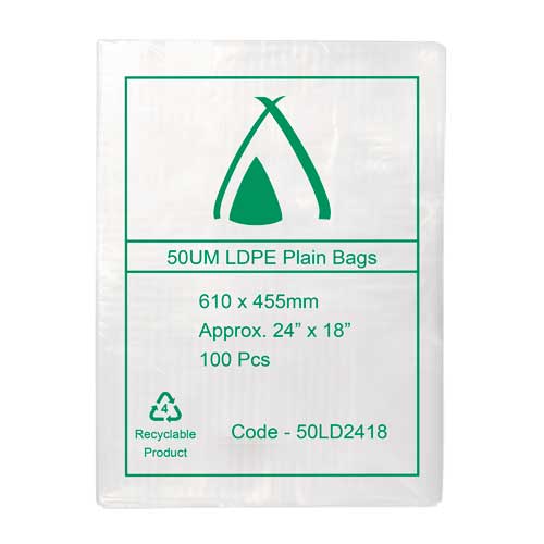 LDPE 50μm Bag 18" x 24"