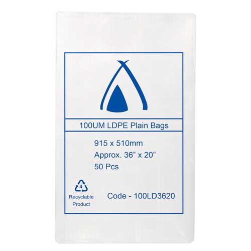 LDPE 100μm Bag 20" x 36"