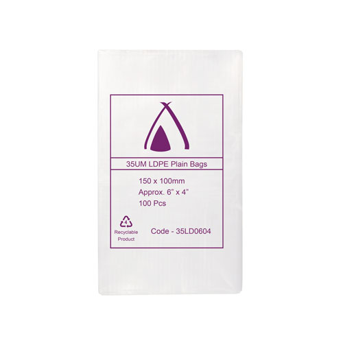 LDPE 35μm Bag 4" x 6"