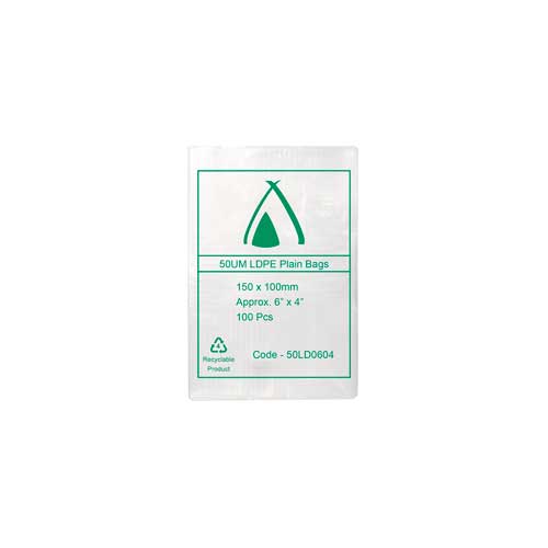 LDPE 50μm Bag 4" x 6"