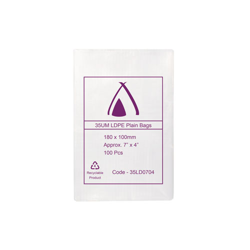 LDPE 35μm Bag 4" x 7"