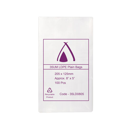 LDPE 35μm Bag 5" x 8"