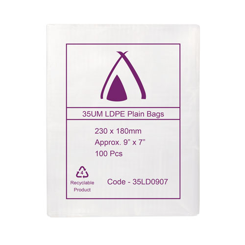 LDPE 35μm Bag 7" x 9"