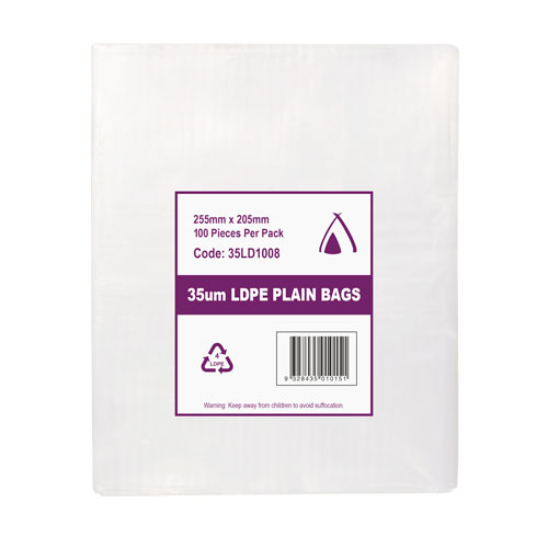 LDPE 35μm Bag 8" x 10"