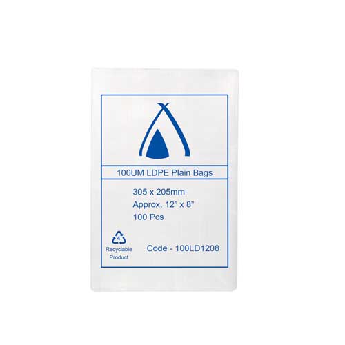 LDPE 100μm Bag 8" x 12"