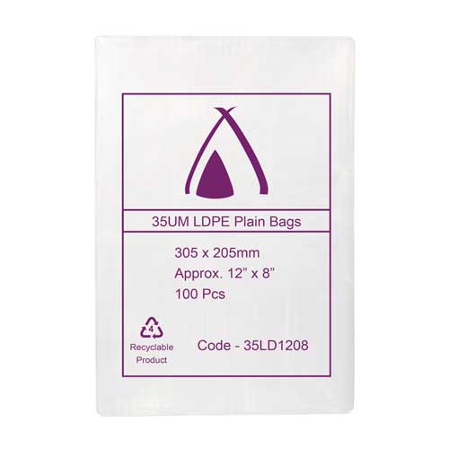 LDPE 35μm Bag 8" x 12"