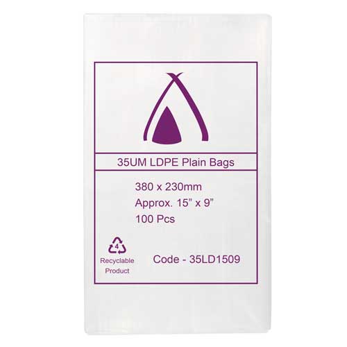 LDPE 35μm Bag 9" x 15"