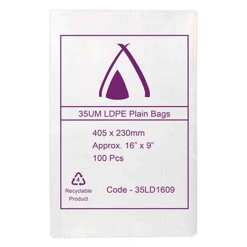 LDPE 35μm Bag 9" x 16"